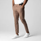 Matthias | Men Slim Stretch Chino Trousers Casual Smart Pants — Tan