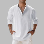 Atticus | White Pink Linen Summer Dress Shirt Chinos Trousers Men — White
