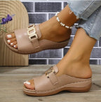 Katarina | Strappy Low Wedge Block Heel Silver Sandals