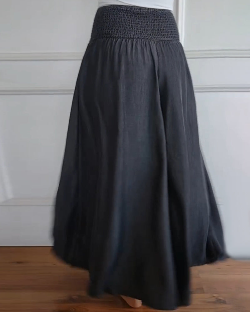 Coralie | Wide Leg White Linen Trousers Romper Pants Casual
