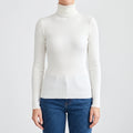 AuraKnit - Ribbed Knit Turtleneck Top
