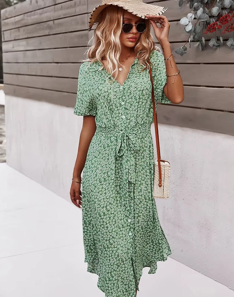 Isadora | Flowy Purple Boho Maxi Dress Wedding Guest Dresses — Green -35