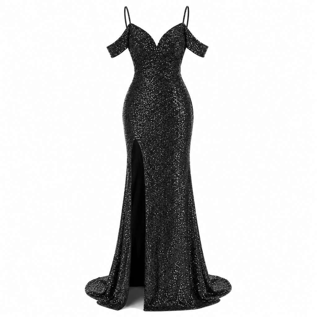 Seraphina | Party Dresses Satin Silk Denim One Shoulder Maxi Dress