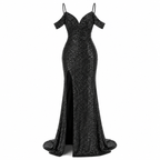 Seraphina | Party Dresses Satin Silk Denim One Shoulder Maxi Dress