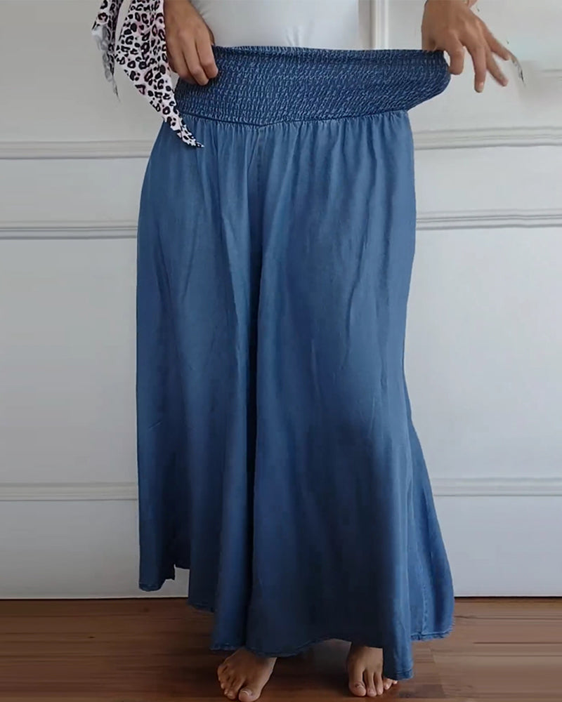 Coralie | Wide Leg White Linen Trousers Romper Pants Casual