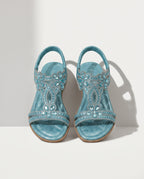 Leonie | Low Heel Wide Fit Flat Sandals For Summer Days — voorkant