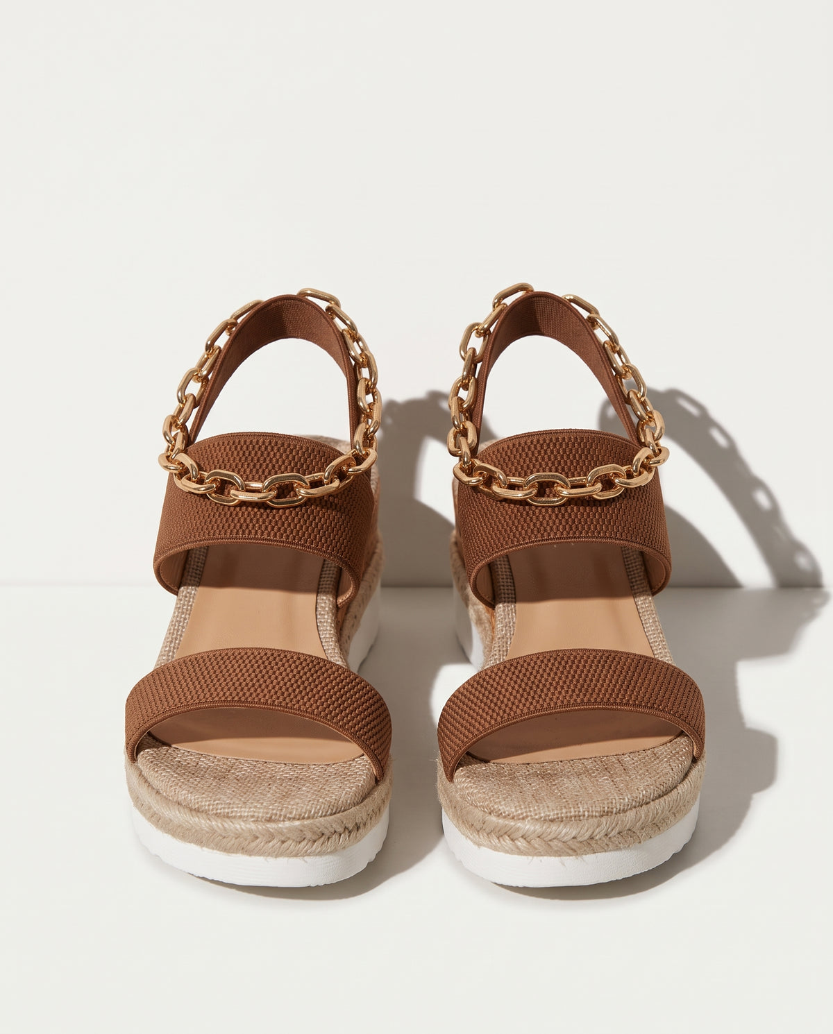 Sylvie | Pink Low Wedge Platform Heel Sandals for Women — voorkant