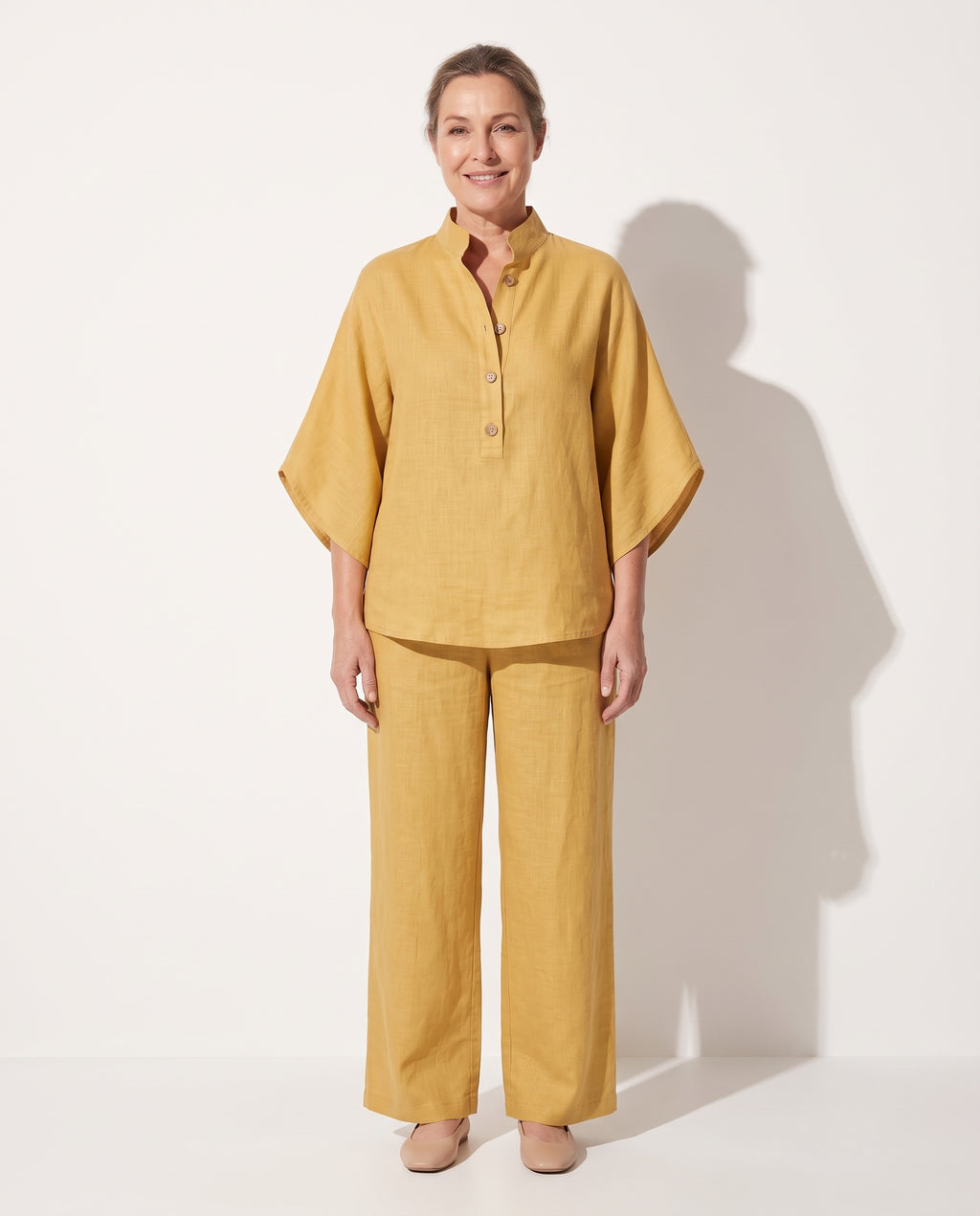 Thalia | Summer Lightweight Two Piece Jumpsuit Set Formal Trouser Suits Sweater Skirt — voorkant