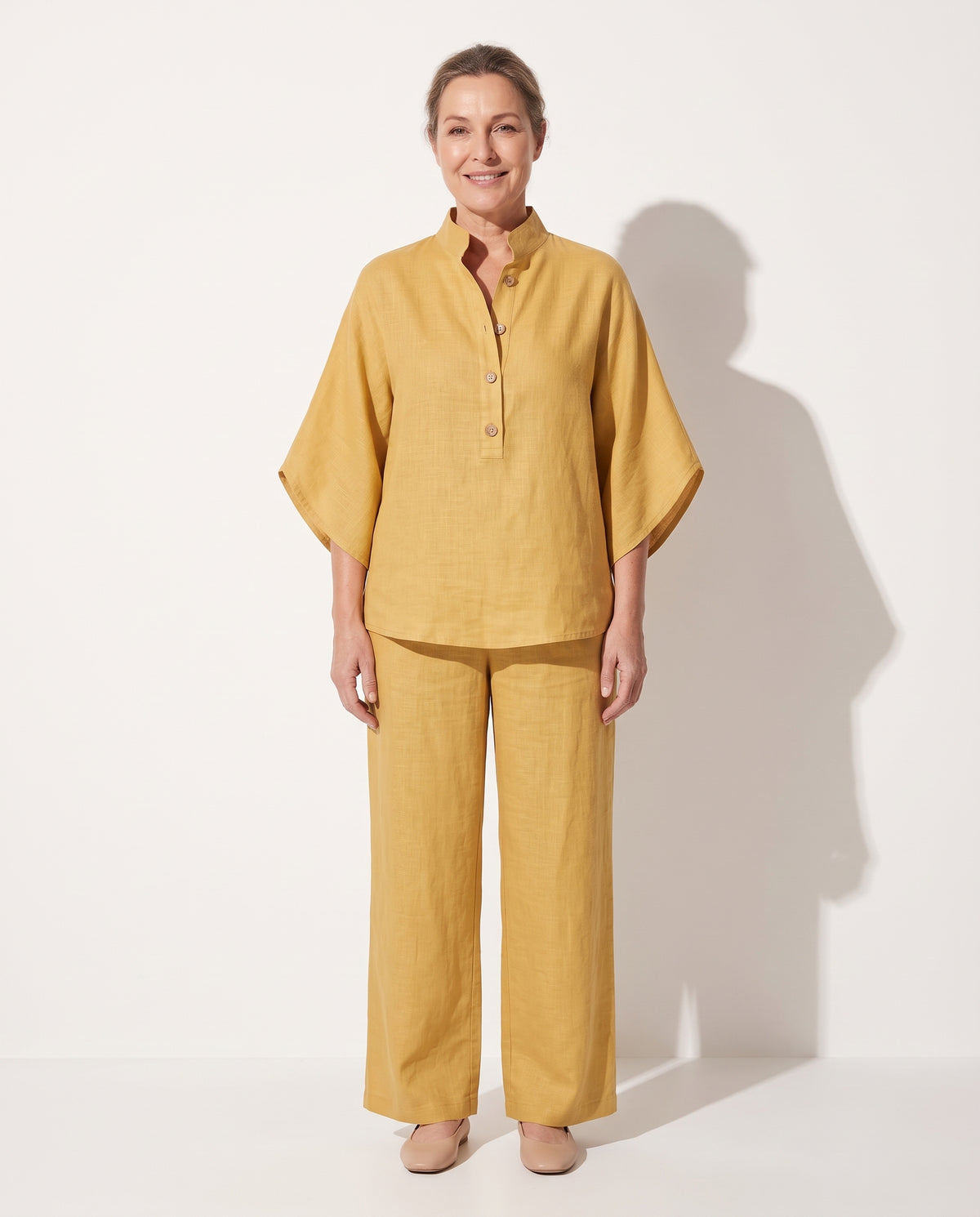 Thalia | Summer Lightweight Two Piece Jumpsuit Set Formal Trouser Suits Sweater Skirt — voorkant