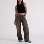 Manon | High Rise Wide Leg Linen Pants — Brown