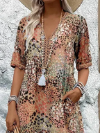 Constance | Short Sleeve Cotton Casual Midi Dress Summer Dresses