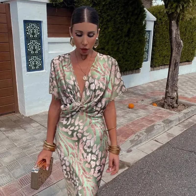 Vivienne | White Short Sleeve Midi Dress Summer Spring Wedding Guest — XL