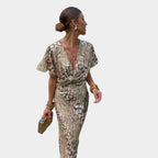 Vivienne | White Short Sleeve Midi Dress Summer Spring Wedding Guest