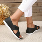 Delphine | Low Heel Silver Pink Metallic Sandals Summer Slip-On