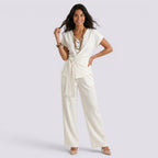 Georgiana | Summer Elegant Two-Piece Jumpsuit Playsuit Outfit — White