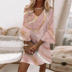 Genevieve | Floral White Purple Pink Mini Dress Summer — Light Pink